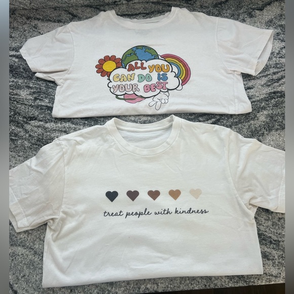 White Graphic Teacher T-Shirts Set - Picture 1 of 3
